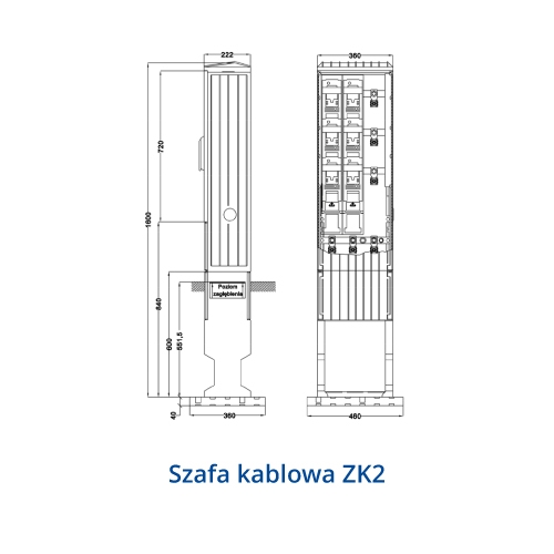 Rozłącznik skrzynkowe KETO do montażu na szynach 100mm